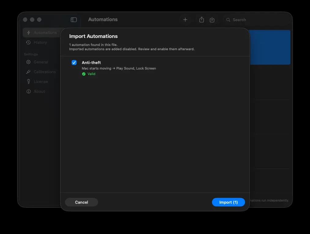 Import Automations